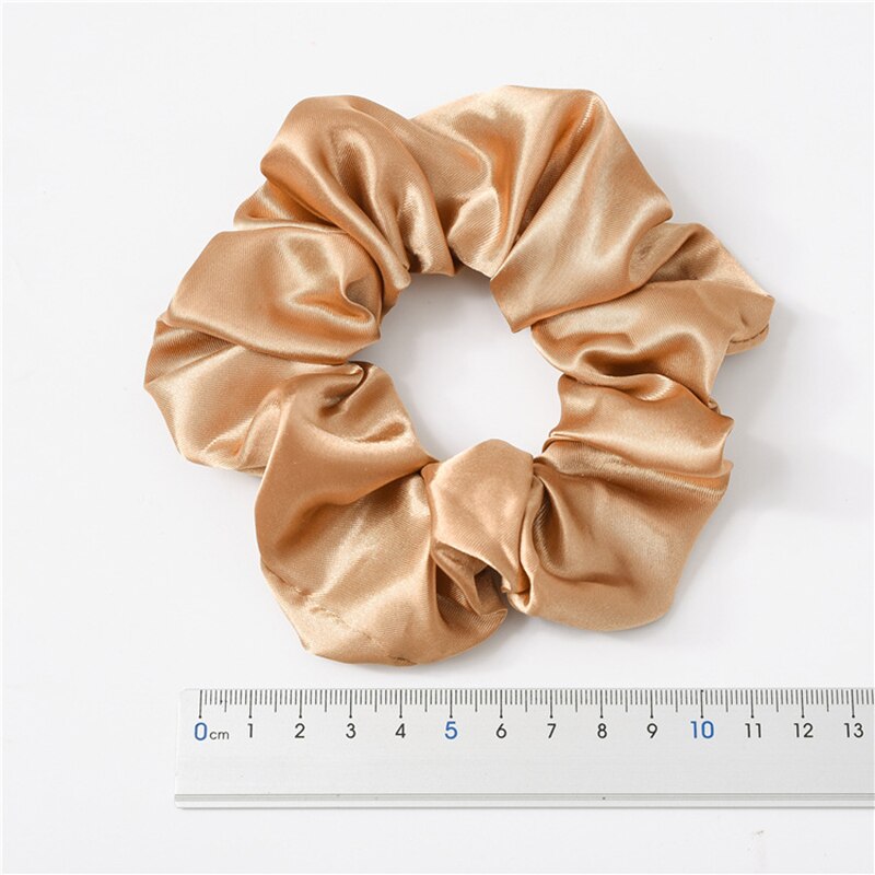 Satin Cloth Large Intestine Circle Hair Tie Set - Vibrant Solid Colors