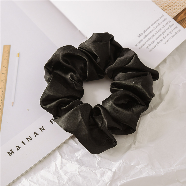 Satin Cloth Large Intestine Circle Hair Tie Set - Vibrant Solid Colors - Image 4