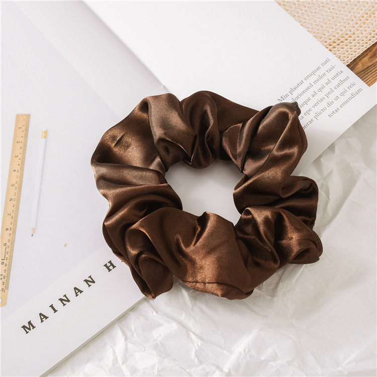 Satin Cloth Large Intestine Circle Hair Tie Set - Vibrant Solid Colors - Image 6