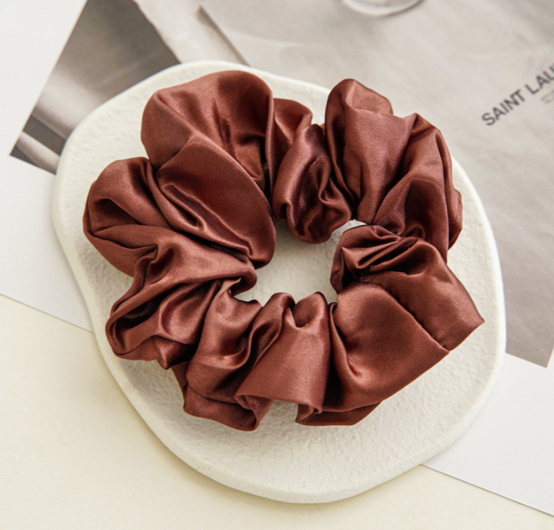 Satin Cloth Large Intestine Circle Hair Tie Set - Vibrant Solid Colors - Image 8