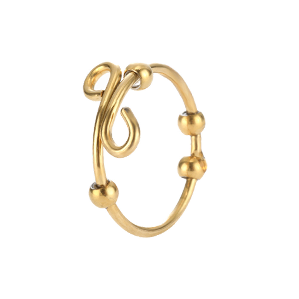 Adjustable Breathing Necklace & Ring Set - Stainless Steel Decompression Jewelry for Stress Relief - Image 4