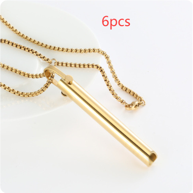 Adjustable Breathing Necklace & Ring Set - Stainless Steel Decompression Jewelry for Stress Relief - Image 8