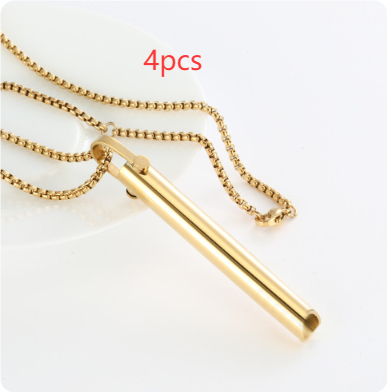 Adjustable Breathing Necklace & Ring Set - Stainless Steel Decompression Jewelry for Stress Relief - Image 9