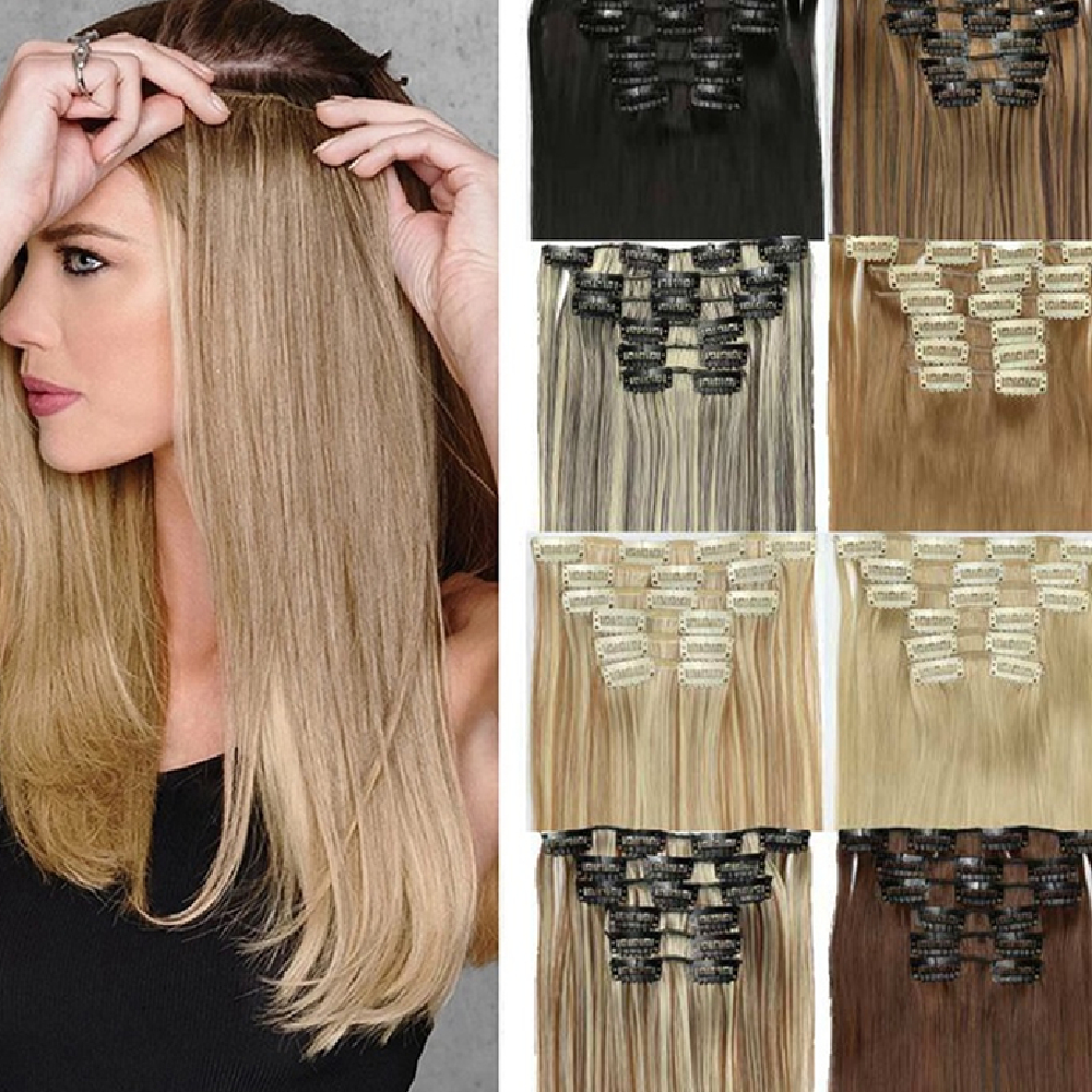 Wig Extensions 6-Piece Set for Long, Sleek Straight Hair - Enhance Your Look! - Image 11