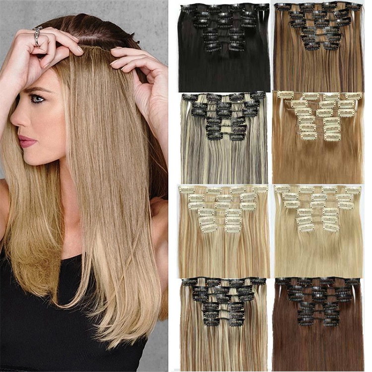Wig Extensions 6-Piece Set for Long, Sleek Straight Hair - Enhance Your Look! - Image 20
