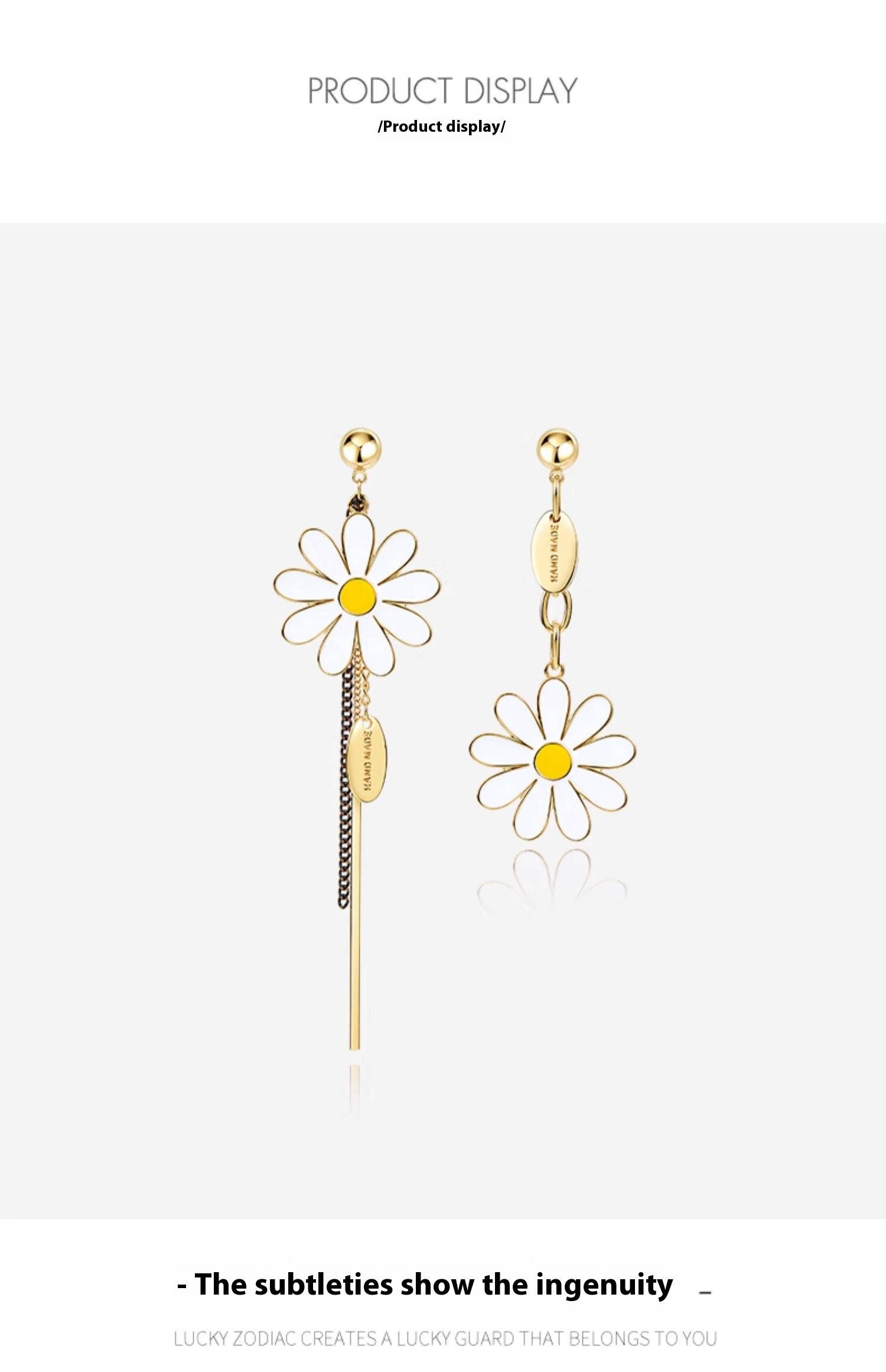 Stylish Long Tassel Asymmetric Flower Earrings for Elegant Looks - Image 5