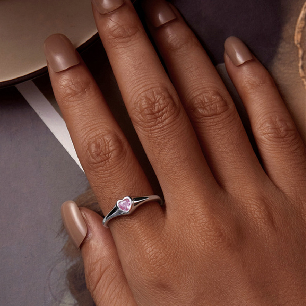 Adjustable Women's Fashion Love Heart-Shaped Ring for Stylish Elegance - Image 4