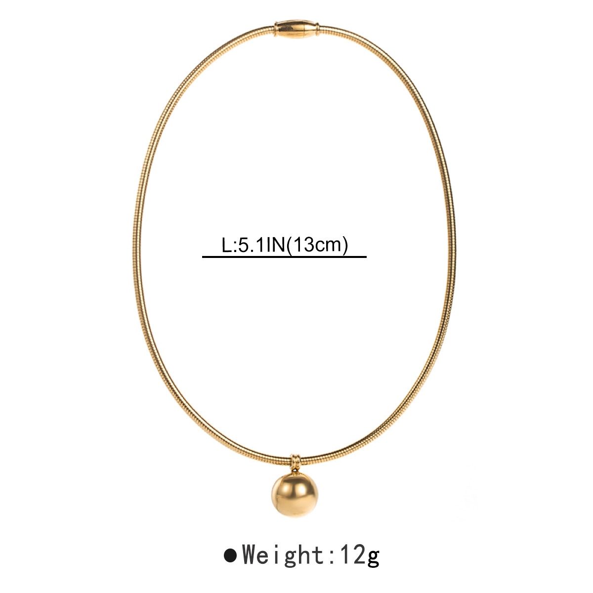 Titanium Steel Vacuum Furnace Plated Elbow Chain Necklace for Stylish Elegance - Image 4