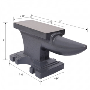 24LB 11KG Cast Iron Anvil with Single Horn & Round Horn - Stable Base for Bending, Shaping, and Twisting - Gray