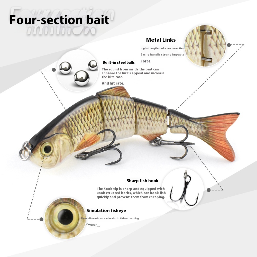 Multi-Section Metal Link Flexible Swimming Simulation Fish Combo Suit - Image 7