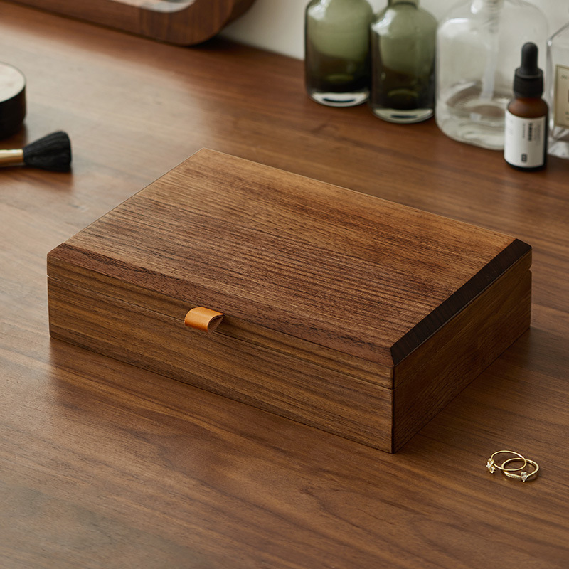 Spacious Walnut Jewelry Box for Home - Large Capacity Design