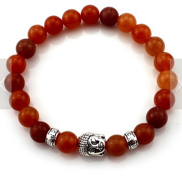 Handcrafted Natural Stone Buddha Head Bracelet for Spiritual Wellness - Image 5