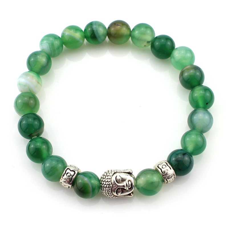 Handcrafted Natural Stone Buddha Head Bracelet for Spiritual Wellness - Image 7