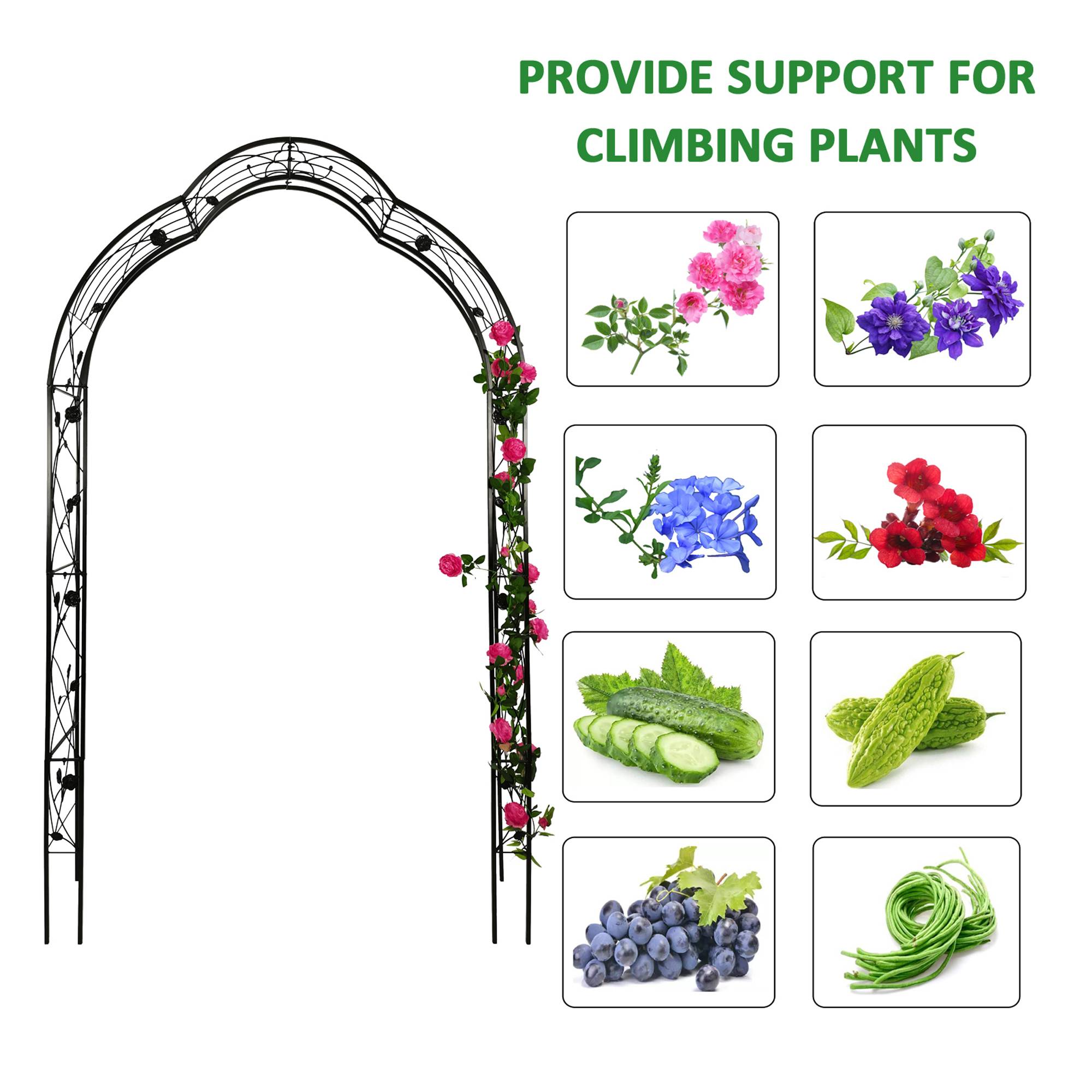 Versatile Metal Garden Arch - 8 Styles for Trellis & Climbing Plants Outdoors - Image 9