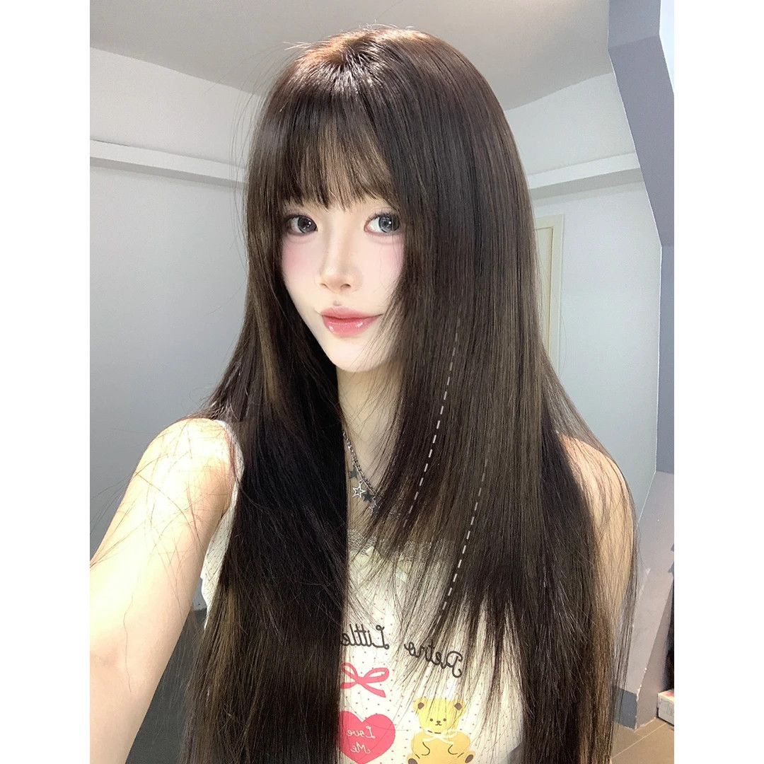 High-Level Full Repair Inner Angle Long Straight Full-Head Wig for Hair Restoration - Image 4