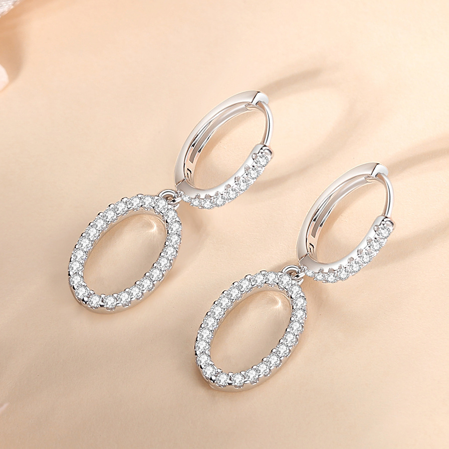 Sterling Silver 925 Elegant European and American Style Women's Ear Clip Ring - Image 4