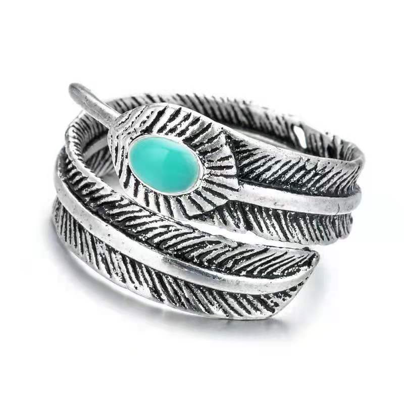 Stylish Feather Men's and Women's Leaf Ring | Elegant Ring Jewelry - Image 3