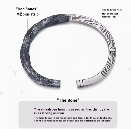 Men's 99 Foot Silver Mobius Ring Bracelet with Loop Design - Stylish & Unique - Image 3