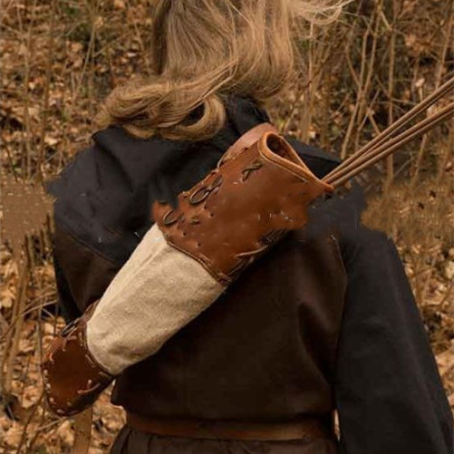 Hand Woven PU Skin Spliced Quiver by Warrior - Durable & Stylish