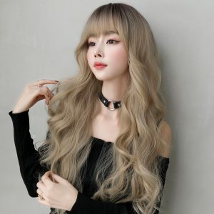 Stunning Golden Big Wavy Wig - Perfect for Glamorous Looks