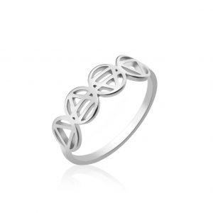 Air Women's Earth Water Fire Planet Element Stainless Steel Ring - Unique Jewelry