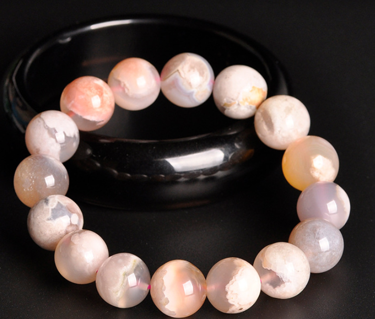 Cherry Blossom Agate Bracelet - Elegant Natural Stone Jewelry for All Occasions - Image 4