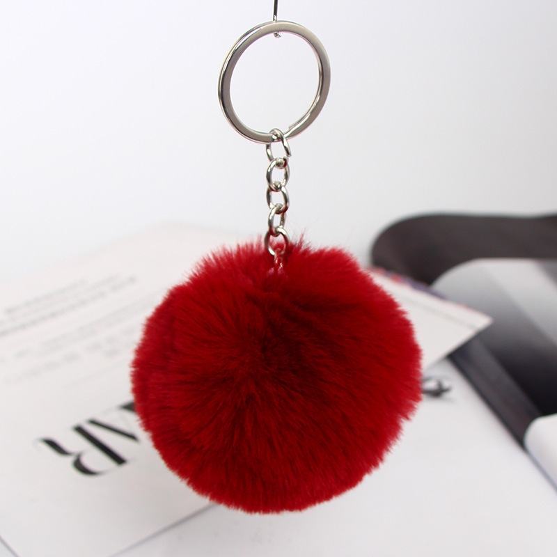 20 Vibrant Colors Fluffy Fur Pom Pom Keychain - Soft Faux Fur Ball Car Keyring & Bag Pendant Jewelry for Women - Image 6