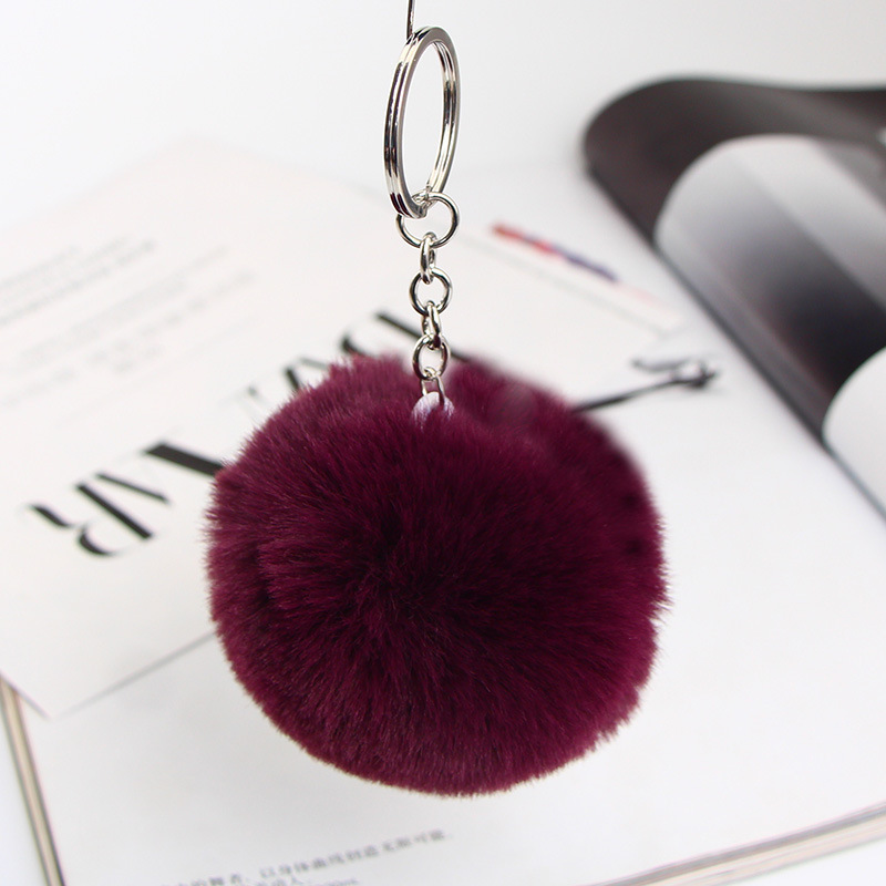 20 Vibrant Colors Fluffy Fur Pom Pom Keychain - Soft Faux Fur Ball Car Keyring & Bag Pendant Jewelry for Women - Image 7