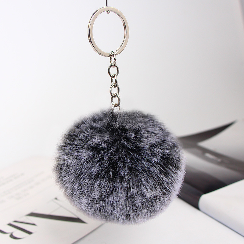 20 Vibrant Colors Fluffy Fur Pom Pom Keychain - Soft Faux Fur Ball Car Keyring & Bag Pendant Jewelry for Women - Image 9