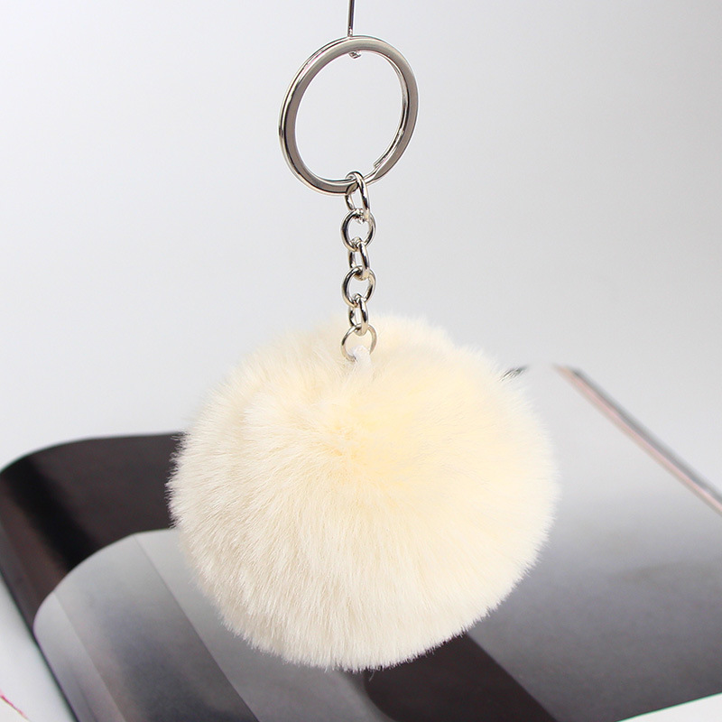 20 Vibrant Colors Fluffy Fur Pom Pom Keychain - Soft Faux Fur Ball Car Keyring & Bag Pendant Jewelry for Women - Image 10