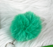 20 Vibrant Colors Fluffy Fur Pom Pom Keychain - Soft Faux Fur Ball Car Keyring & Bag Pendant Jewelry for Women - Image 15