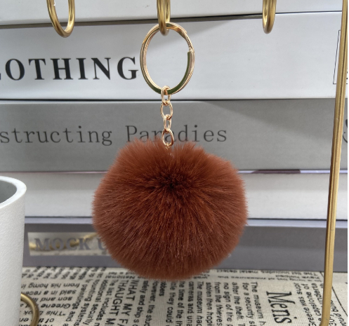 20 Vibrant Colors Fluffy Fur Pom Pom Keychain - Soft Faux Fur Ball Car Keyring & Bag Pendant Jewelry for Women - Image 21
