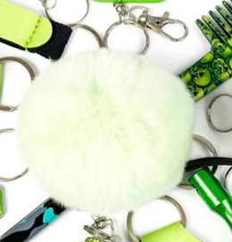 20 Vibrant Colors Fluffy Fur Pom Pom Keychain - Soft Faux Fur Ball Car Keyring & Bag Pendant Jewelry for Women - Image 23