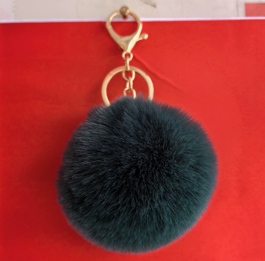 20 Vibrant Colors Fluffy Fur Pom Pom Keychain - Soft Faux Fur Ball Car Keyring & Bag Pendant Jewelry for Women - Image 25