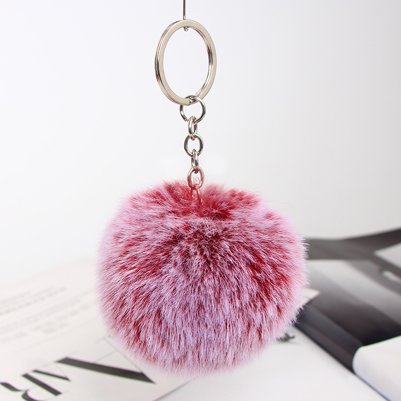 20 Vibrant Colors Fluffy Fur Pom Pom Keychain - Soft Faux Fur Ball Car Keyring & Bag Pendant Jewelry for Women - Image 33