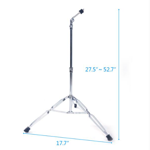 Glarry Straight Cymbal Stand - Premium Drum Hardware Percussion Mount Holder Gear Set in Silver | Not for Sale on Amazon - Image 5