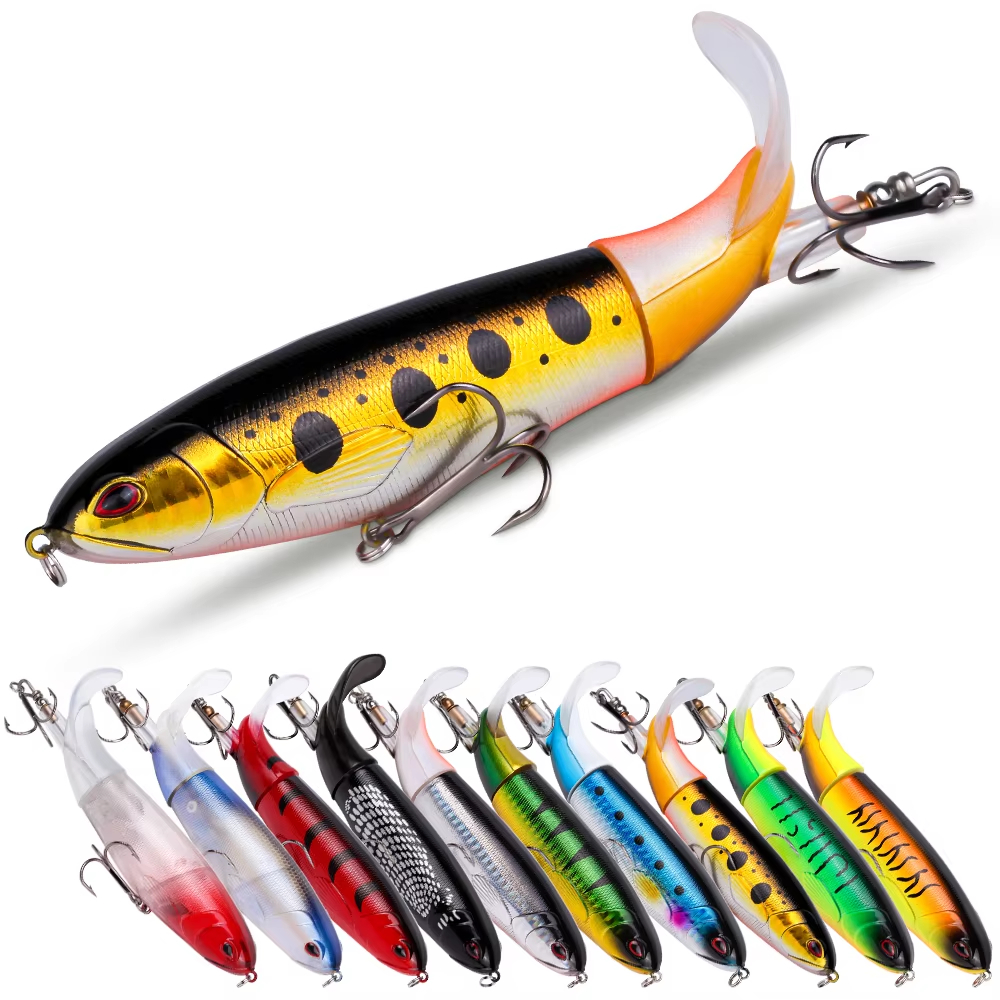 20pcs 1set 13g 35g Topwater Fishing Lures - 20 Popper Baits with 3D Eyes, Durable ABS Plastic Hard Baits for Bass and Pike Fishing - Image 6
