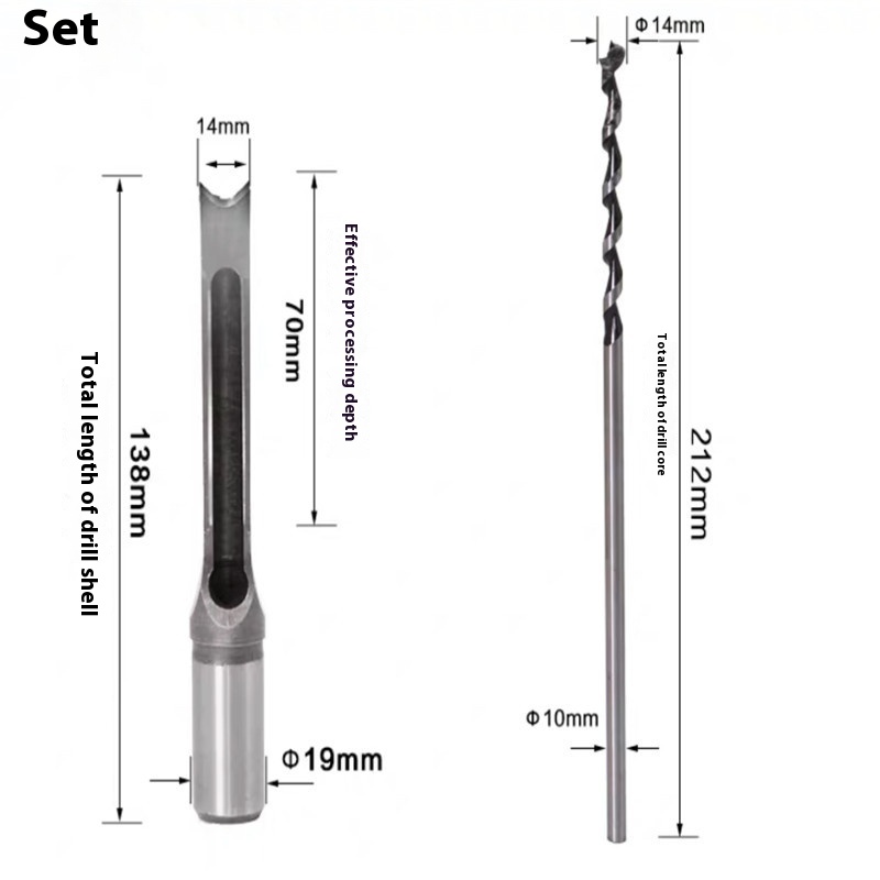 Woodworking Square Hole Drill & Square Tapper Tool for Precision Crafting - Image 5