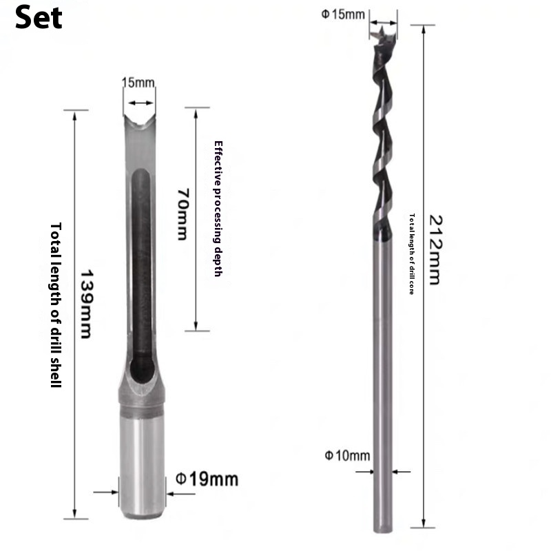 Woodworking Square Hole Drill & Square Tapper Tool for Precision Crafting - Image 6