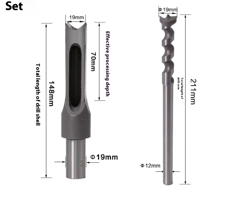 Woodworking Square Hole Drill & Square Tapper Tool for Precision Crafting - Image 9