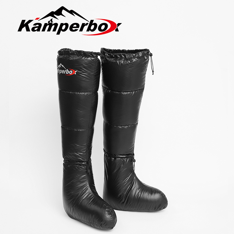 Camping Down Socks and Down Boots for Cozy Sleeping Bag Comfort - Kamperbox Sleep Boots - Image 2