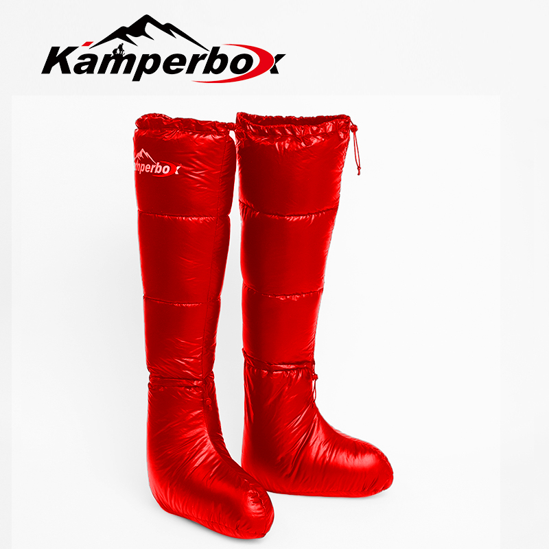 Camping Down Socks and Down Boots for Cozy Sleeping Bag Comfort - Kamperbox Sleep Boots - Image 3