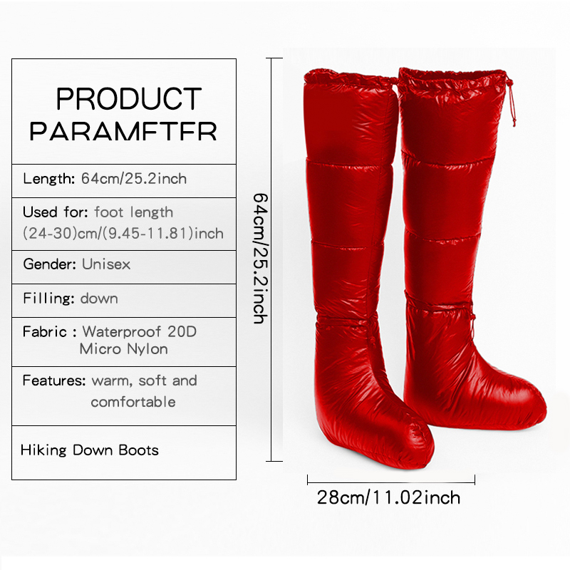 Camping Down Socks and Down Boots for Cozy Sleeping Bag Comfort - Kamperbox Sleep Boots - Image 5