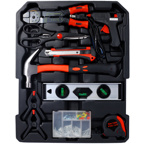 969 Piece Men's Home Repair Tool Set - Organized Tool Box with 4 Drawers & Rolling Storage for Universal Household Needs
