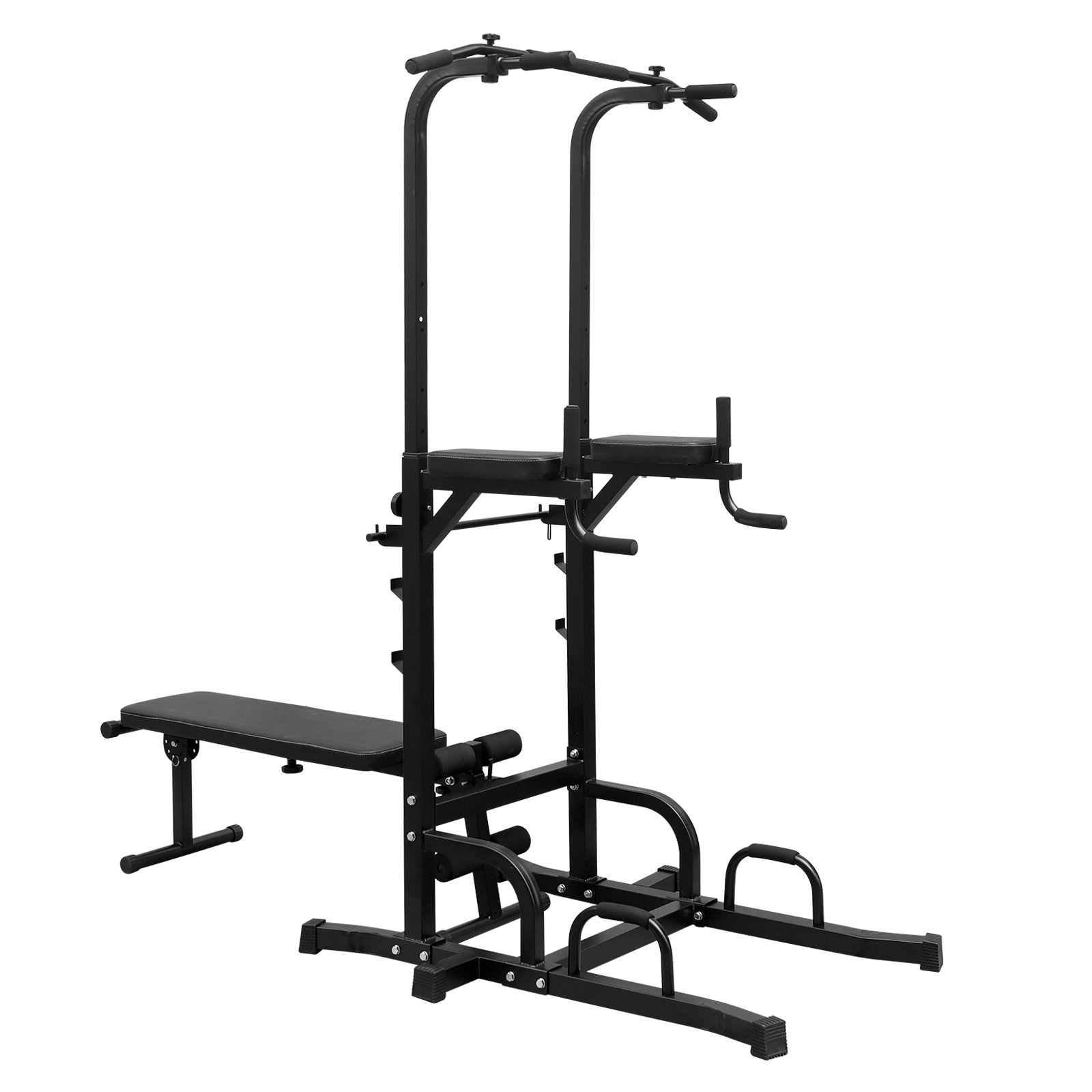 Power Tower Parallel Bar Station with Bench & Chin-Up Bar Holder for Strength Training - Image 11