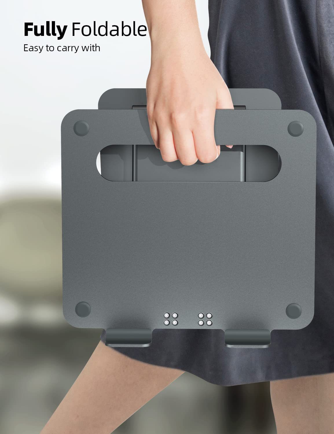 Adjustable Aluminum Alloy Laptop Bracket - 360-Degree Rotating Desktop Stand - Image 5