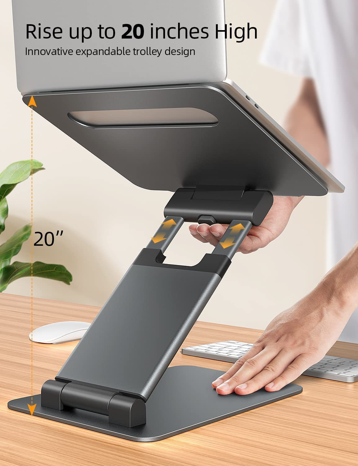 Adjustable Aluminum Alloy Laptop Bracket - 360-Degree Rotating Desktop Stand - Image 14