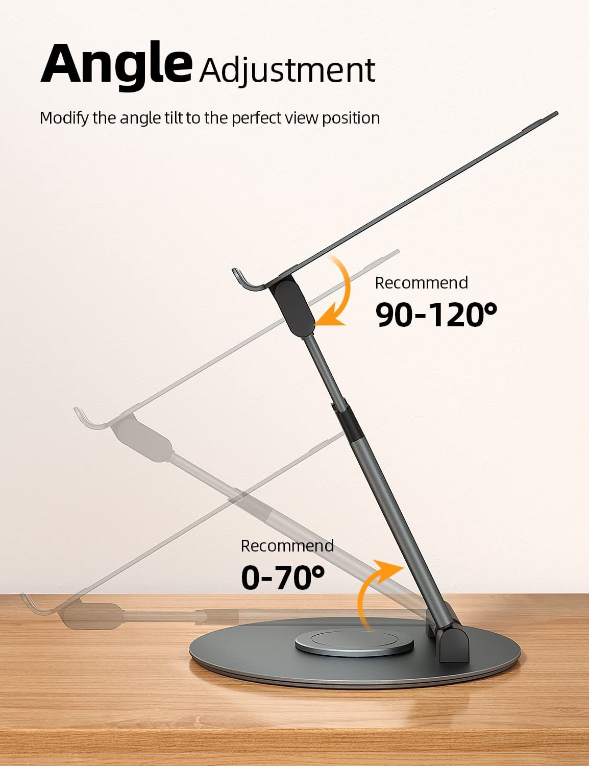 Adjustable Aluminum Alloy Laptop Bracket - 360-Degree Rotating Desktop Stand - Image 15