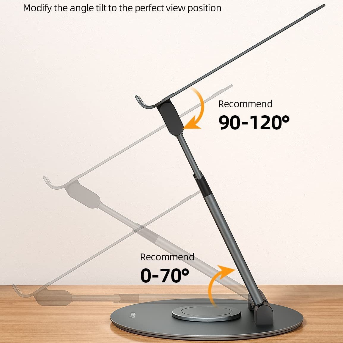 Adjustable Aluminum Alloy Laptop Bracket - 360-Degree Rotating Desktop Stand - Image 17