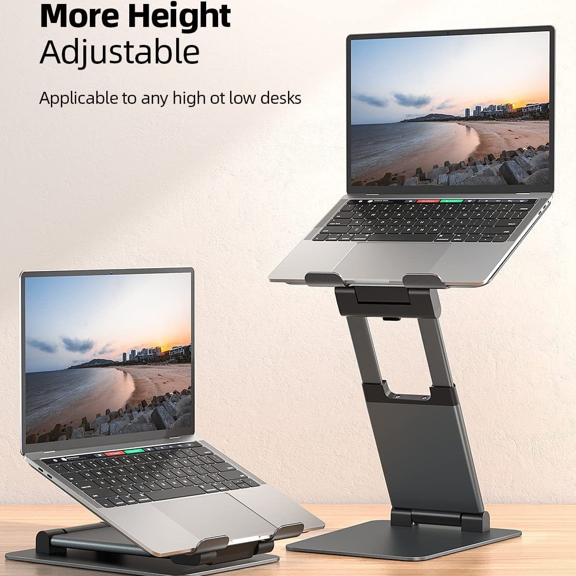Adjustable Aluminum Alloy Laptop Bracket - 360-Degree Rotating Desktop Stand - Image 18